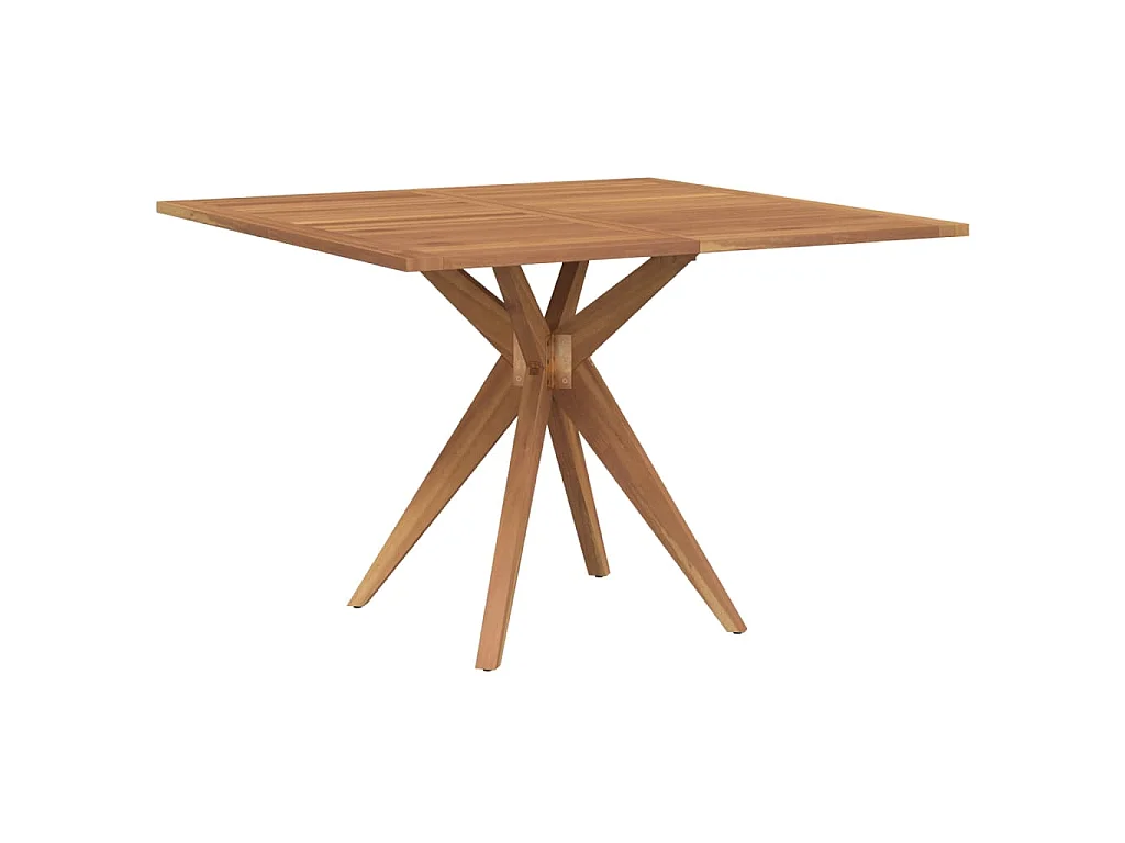 Tavolo da Giardino Quadrato 110x110x75 cm Legno Massello Acacia