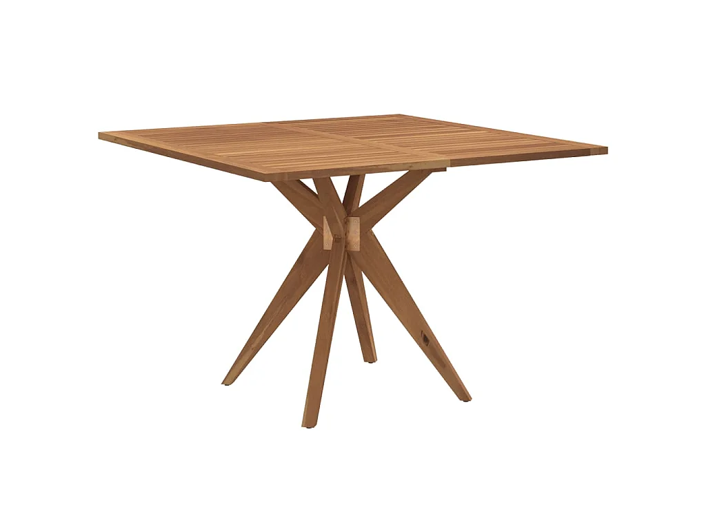 Tavolo da Giardino Quadrato 110x110x75 cm Legno Massello Acacia