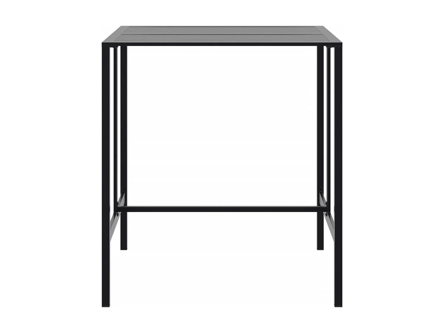 Table de bar noir 100x100x110 cm acier enduit de poudre