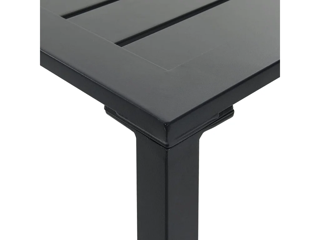 Table de bar noir 100x100x110 cm acier enduit de poudre