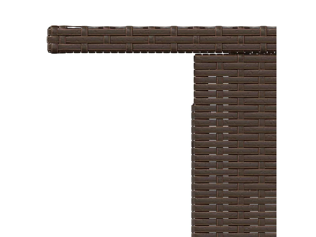 Tavolo da Giardino Piano Vetro Marrone 100x55x73 cm Polyrattan