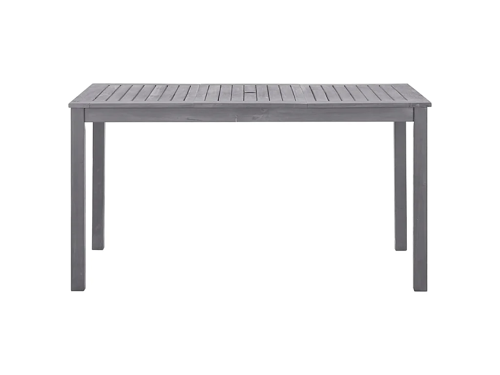 Tavolo da Giardino Grigio Slavato 140x80x74 cm in Legno Acacia