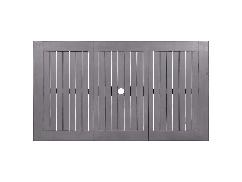 Tavolo da Giardino Grigio Slavato 140x80x74 cm in Legno Acacia
