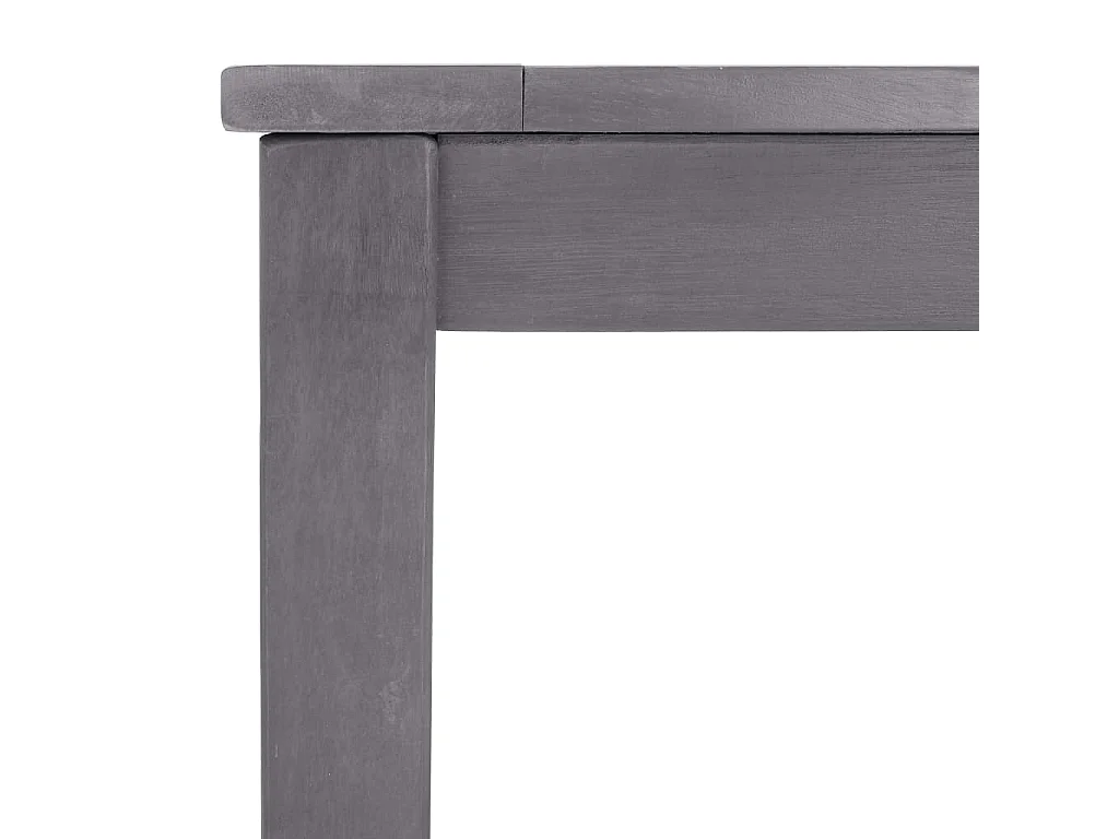 Tavolo da Giardino Grigio Slavato 140x80x74 cm in Legno Acacia