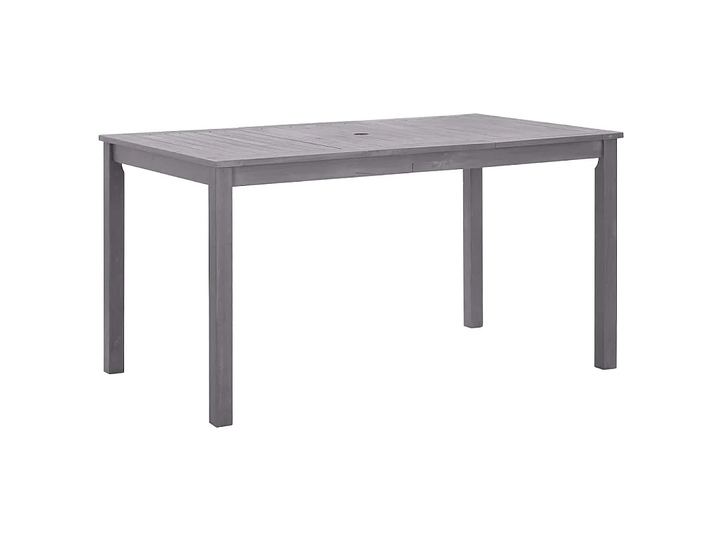 Tavolo da Giardino Grigio Slavato 140x80x74 cm in Legno Acacia