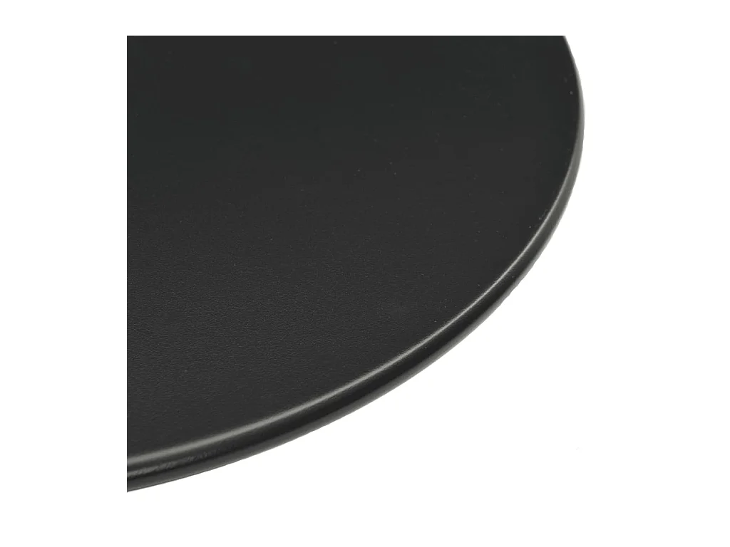 Table de jardin ronde noir Ø60x105 cm acier