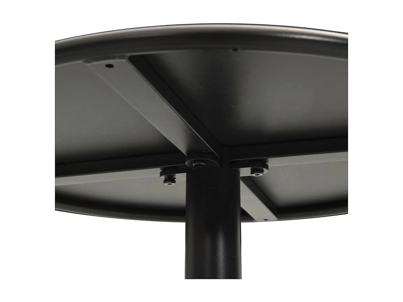 Tuintafel rond Ø60x105 cm staal zwart