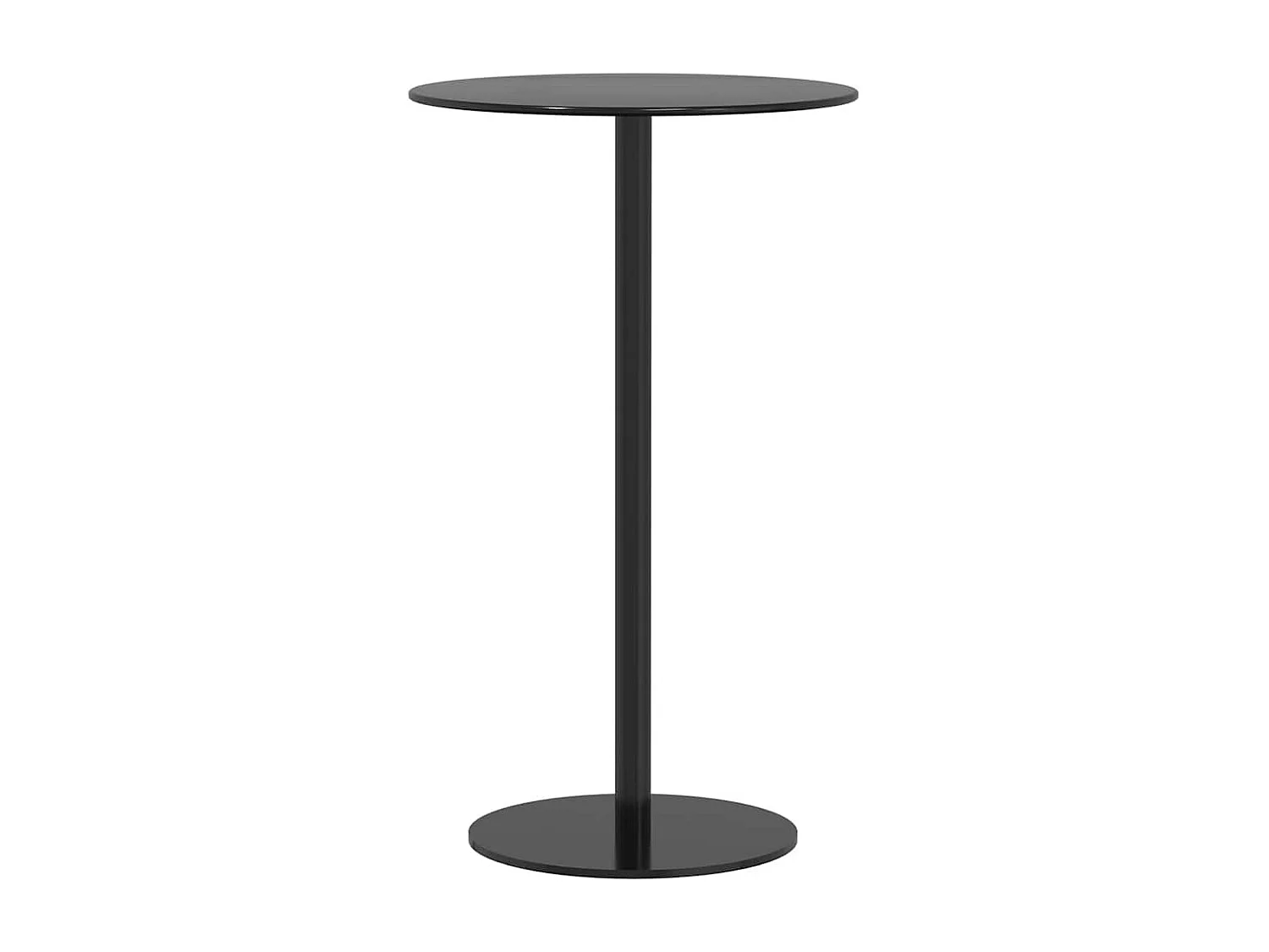 Tuintafel rond Ø60x105 cm staal zwart