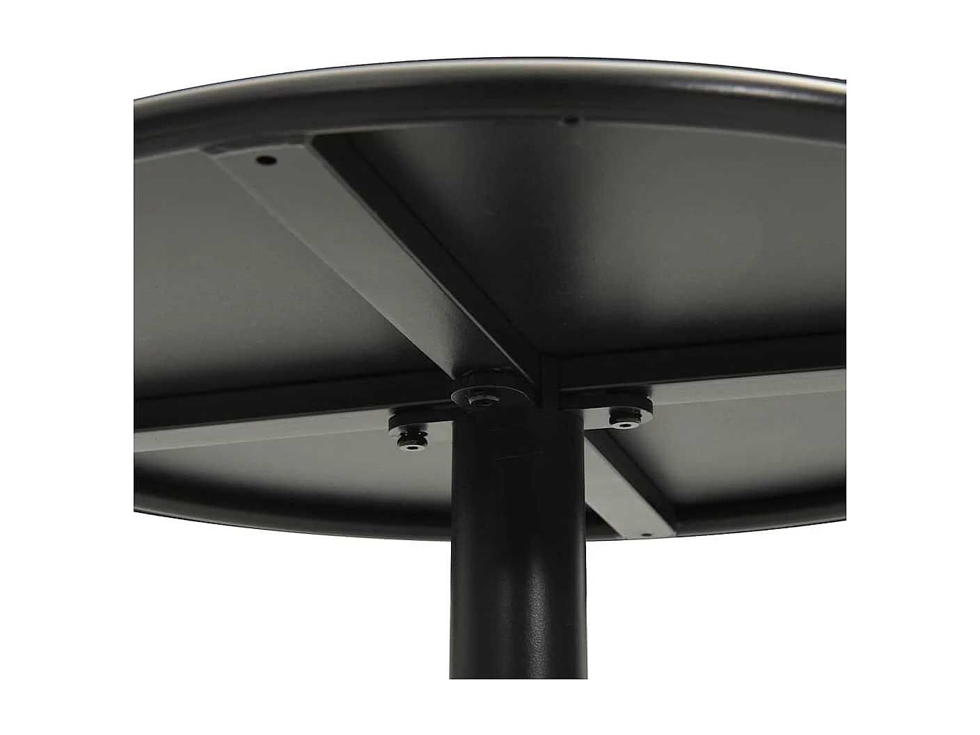 Tuintafel rond Ø60x105 cm staal zwart