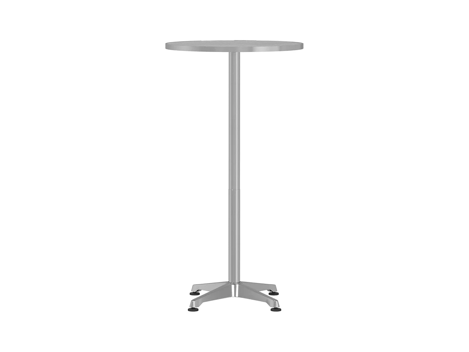 Tavolo da Bar per Esterni Regolabile Ø59,5x70/114,5cm Alluminio