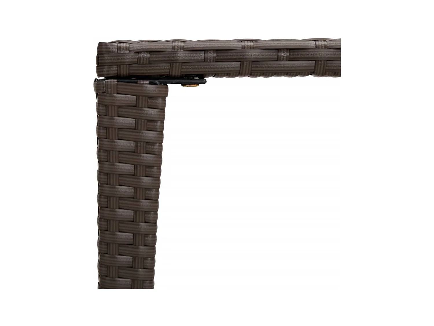 Tables gigognes de jardin 3 pcs marron résine tressée