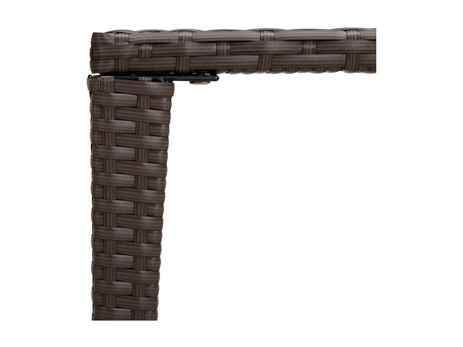 Tables gigognes de jardin 3 pcs marron résine tressée