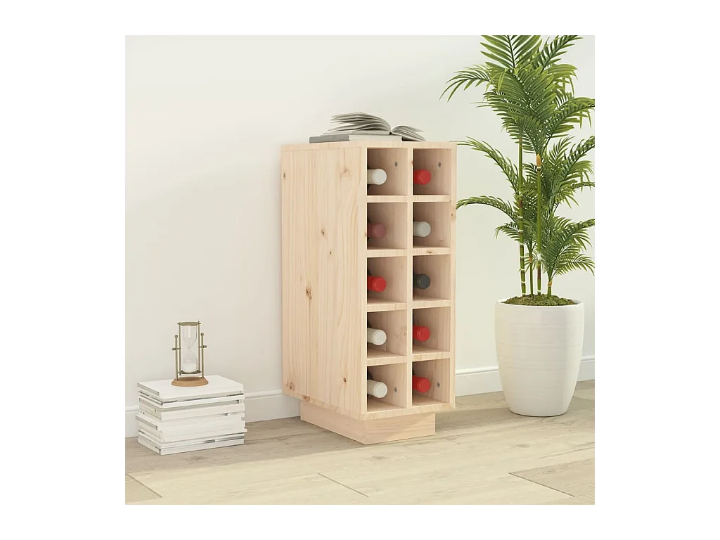 Weinregal 23x34x61 cm Massivholz Kiefer