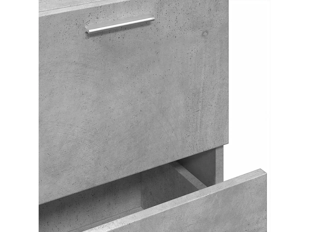 Mobile Lavabo Grigio Cemento 80x33x60 cm in Legno Multistrato
