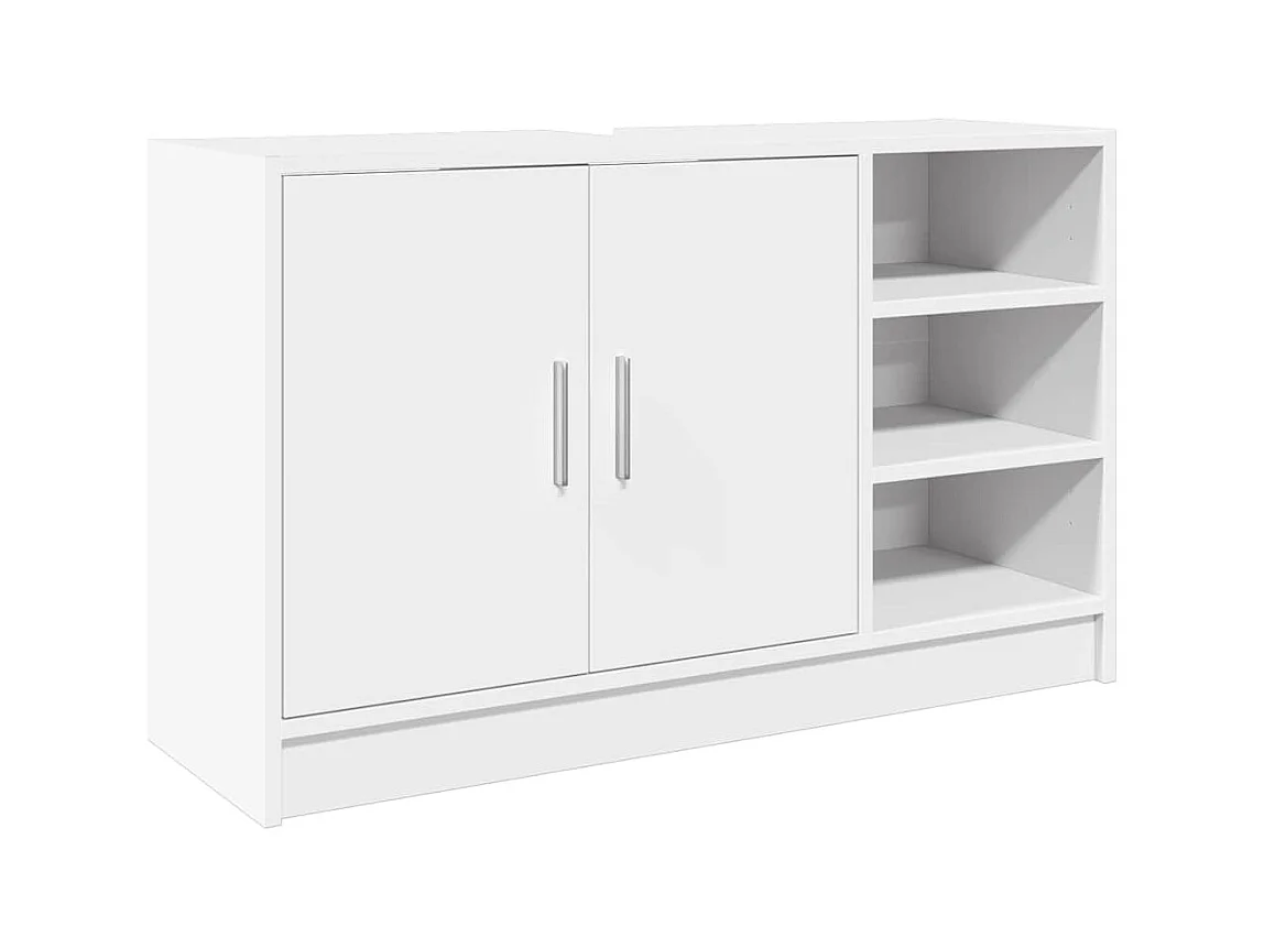 Wastafelkast 90x29x55 cm bewerkt hout wit