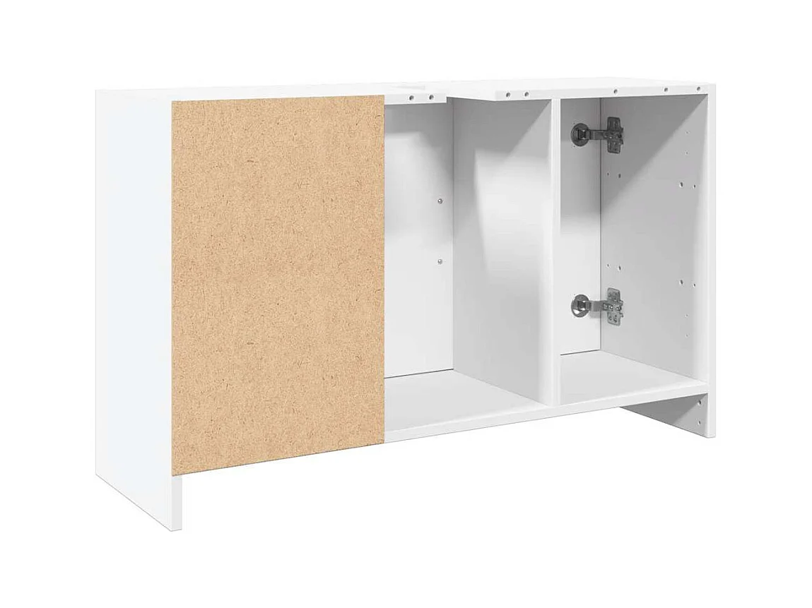 Wastafelkast 90x29x55 cm bewerkt hout wit