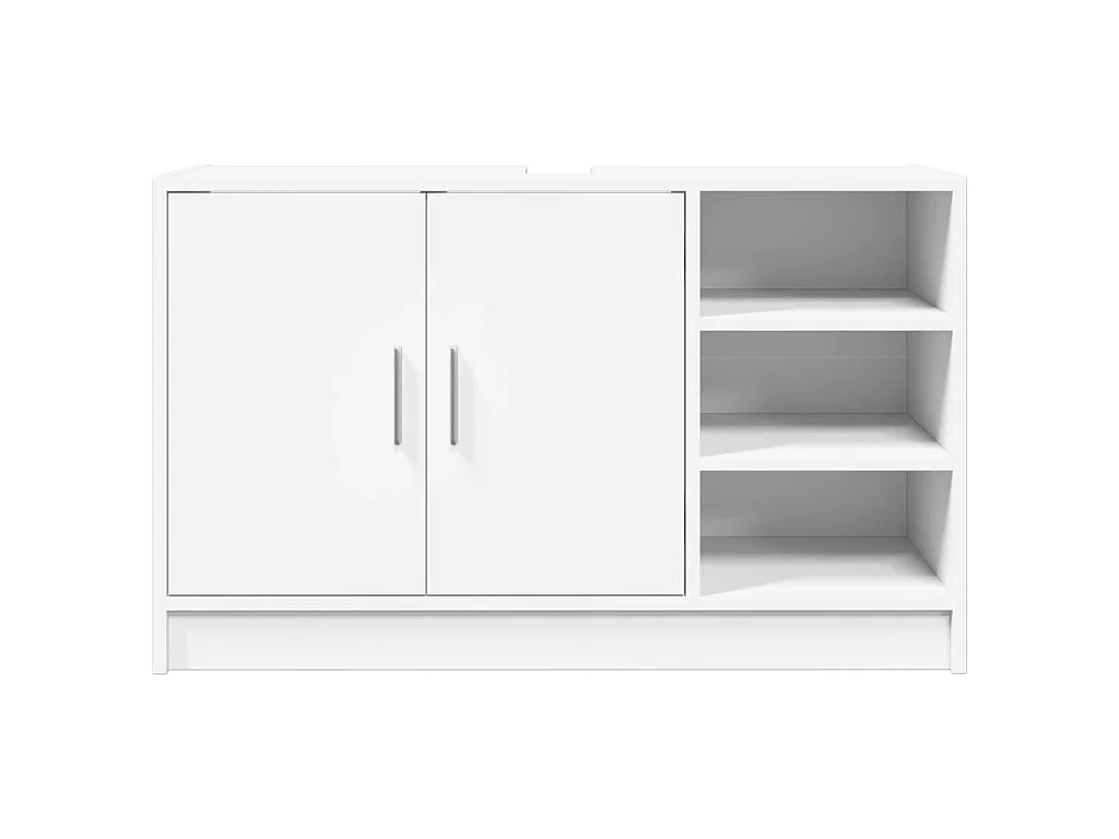 Waschbeckenunterschrank Weiß 90x29x55 cm Holzwerkstoff