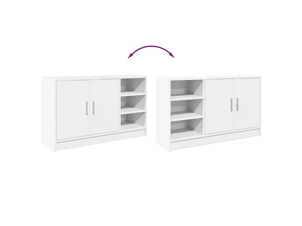 Mobile Lavabo Bianco 90x29x55 cm in Truciolato