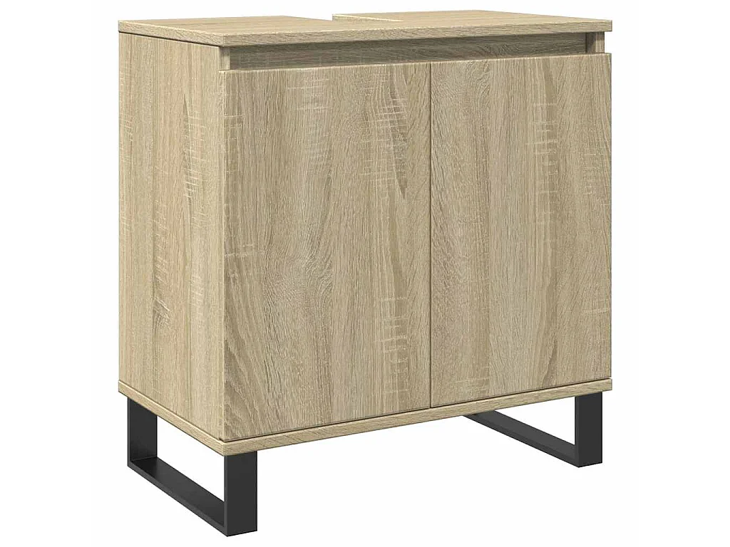 Armoire de bain chêne sonoma 58x33x60 cm bois d'ingénierie
