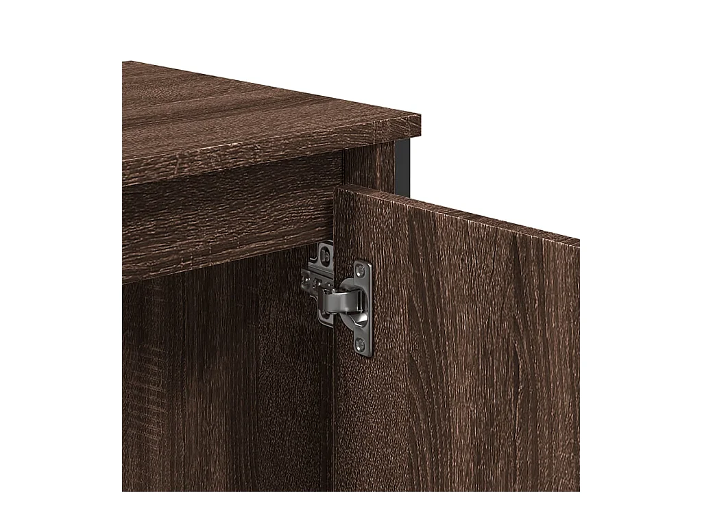 Armoire lavabo de salle de bain chêne marron 60x35x60 cm