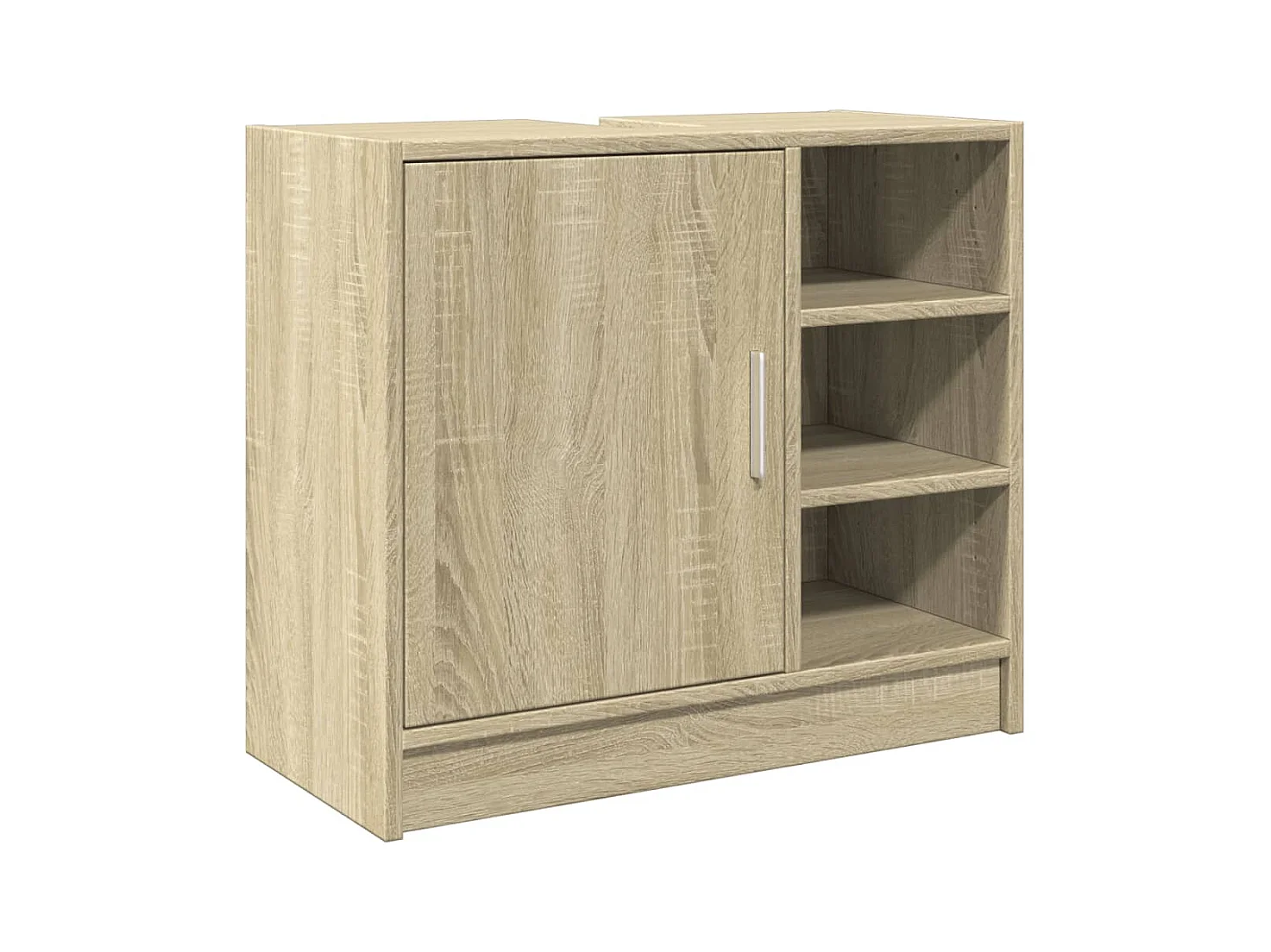 Armario de lavabo madera de ingeniería roble Sonoma 63x29x55 cm