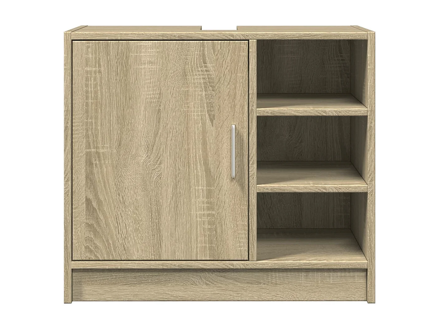 Wastafelkast 63x29x55 cm bewerkt hout sonoma eikenkleurig