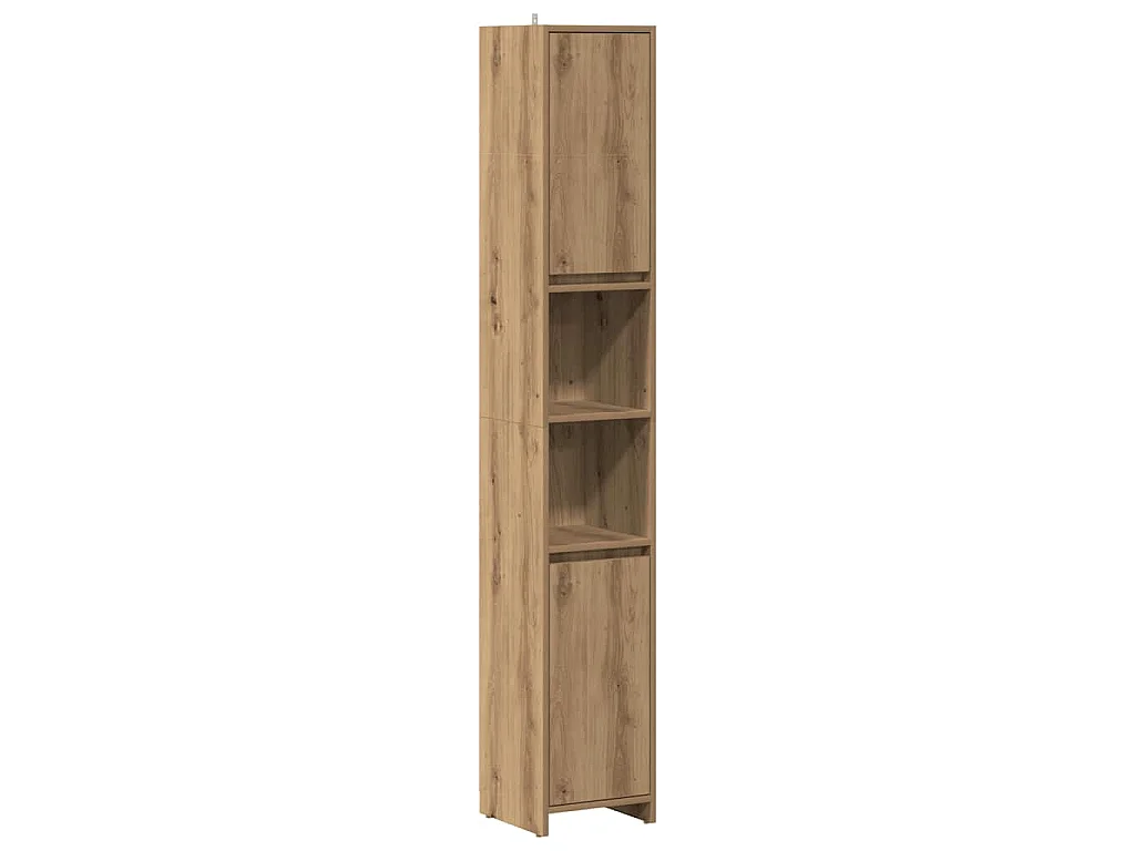 Armoire de salle de bain chêne artisanal 30x30x183,5 cm