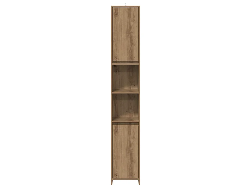 Armoire de salle de bain chêne artisanal 30x30x183,5 cm
