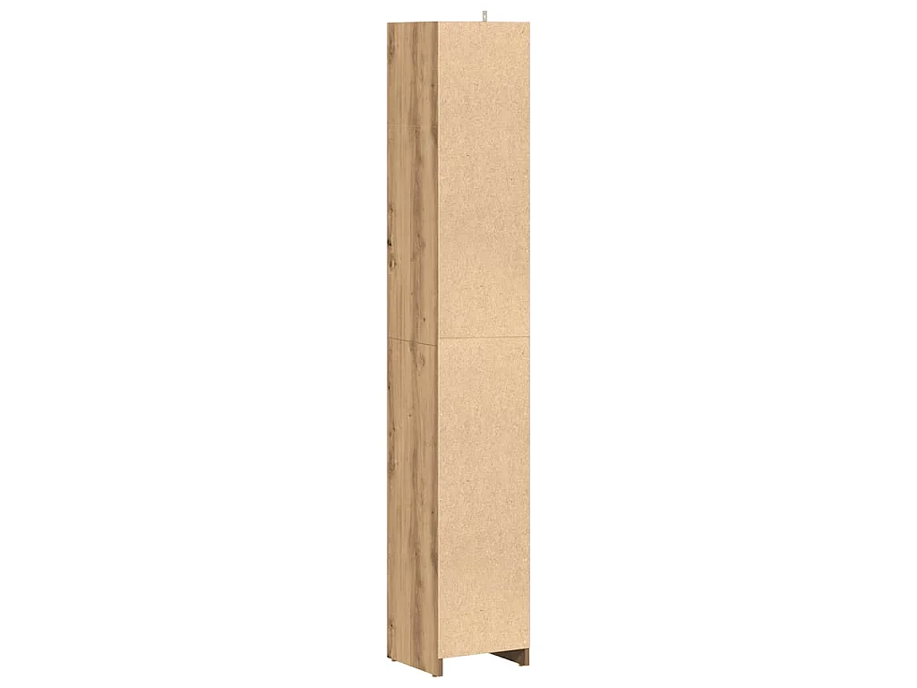 Armoire de salle de bain chêne artisanal 30x30x183,5 cm