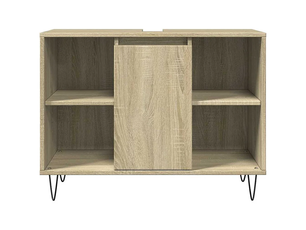 Armoire salle de bain chêne sonoma 80x33x60cm bois d'ingénierie