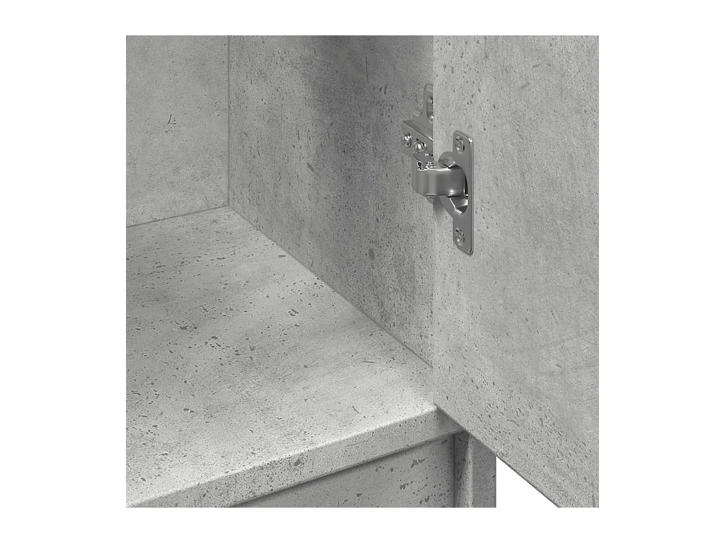 Armario de lavabo madera ingeniería gris hormigón 63x29x55 cm