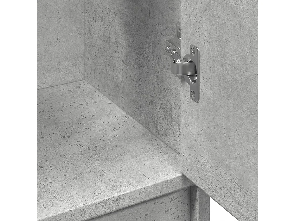 Armario de lavabo madera ingeniería gris hormigón 63x29x55 cm