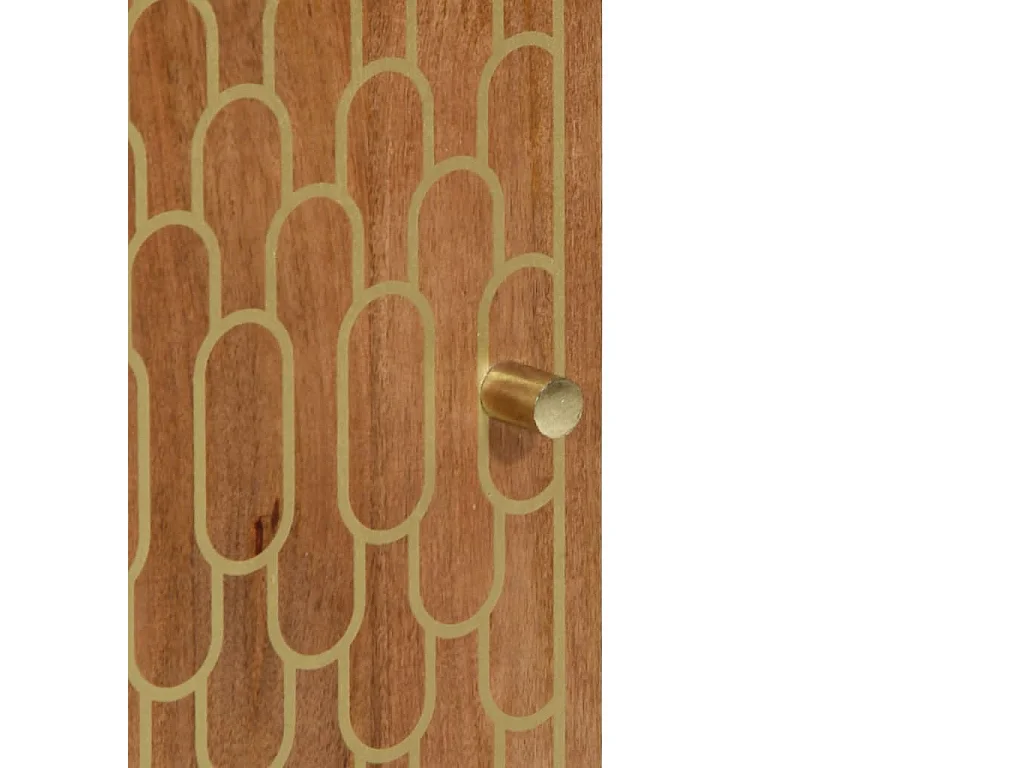 Armoire de salle de bain 38x33x160 cm bois massif de manguier