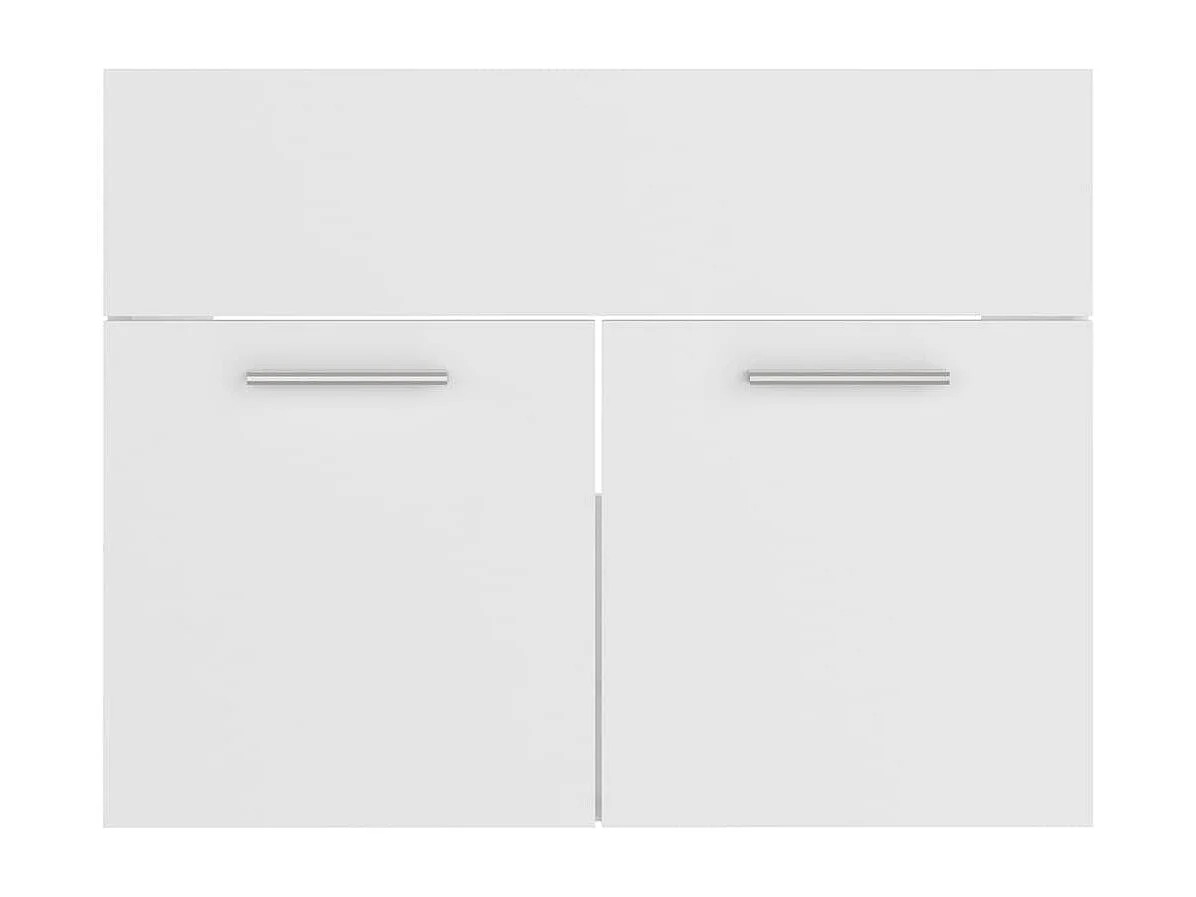 Wastafelkast met ingebouwde wastafel spaanplaat wit