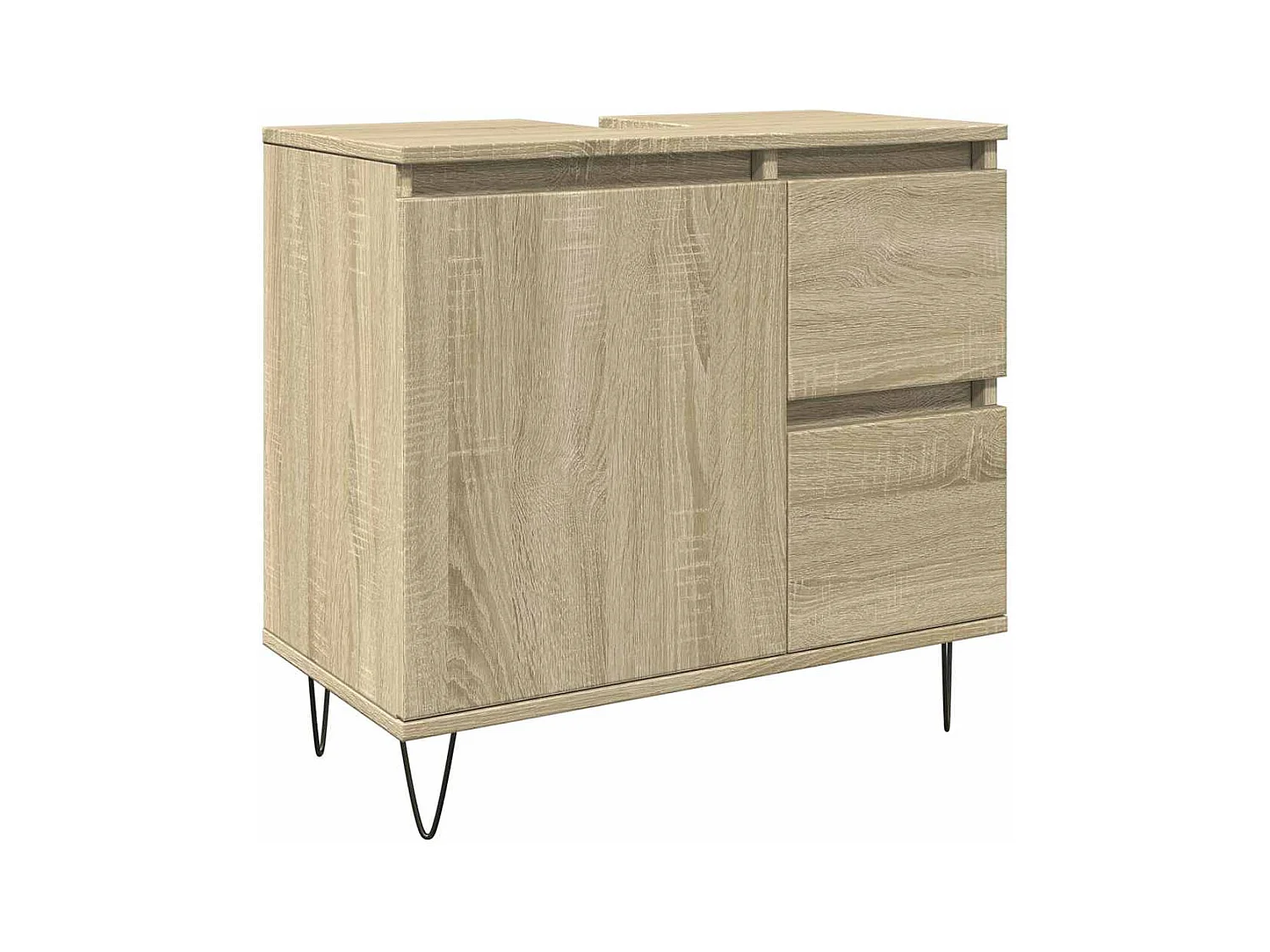 Armoire salle de bain chêne sonoma 65x33x60 cm