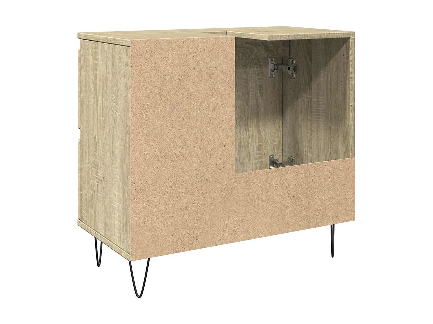 Armario de baño madera contrachapada roble Sonoma 65x33x60 cm