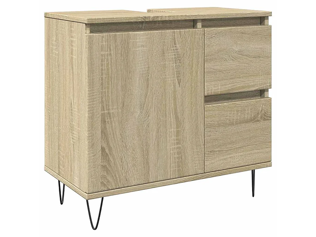 Armoire salle de bain chêne sonoma 65x33x60 cm