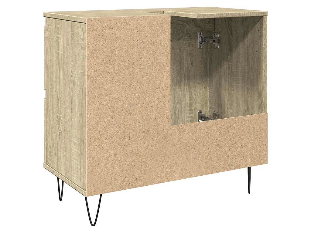 Armadietto da Bagno Rovere Sonoma 65x33x60 cm Legno Multistrato