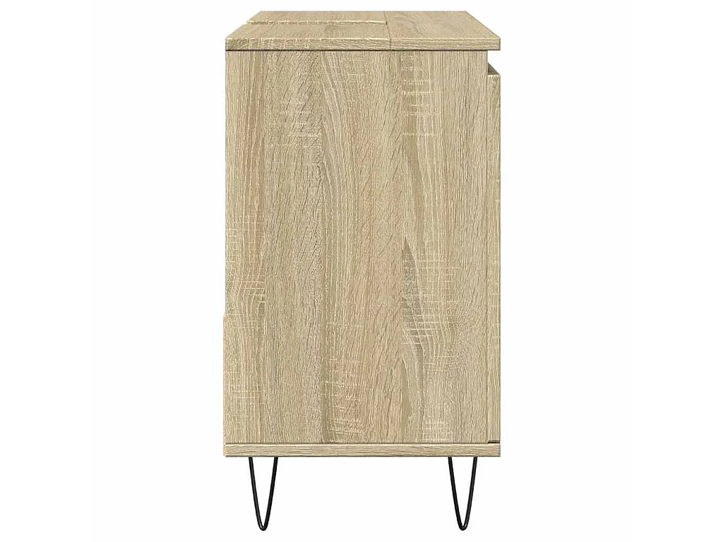 Armadietto da Bagno Rovere Sonoma 65x33x60 cm Legno Multistrato