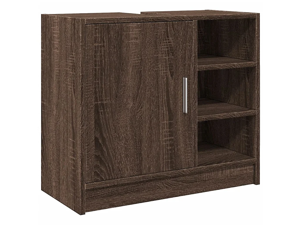 Armoire d'évier chêne marron 63x29x55 cm bois d'ingénierie