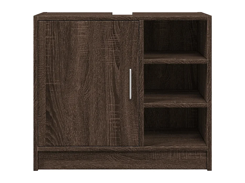 Armoire d'évier chêne marron 63x29x55 cm bois d'ingénierie