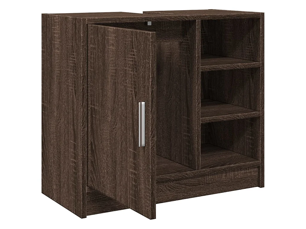 Armoire d'évier chêne marron 63x29x55 cm bois d'ingénierie