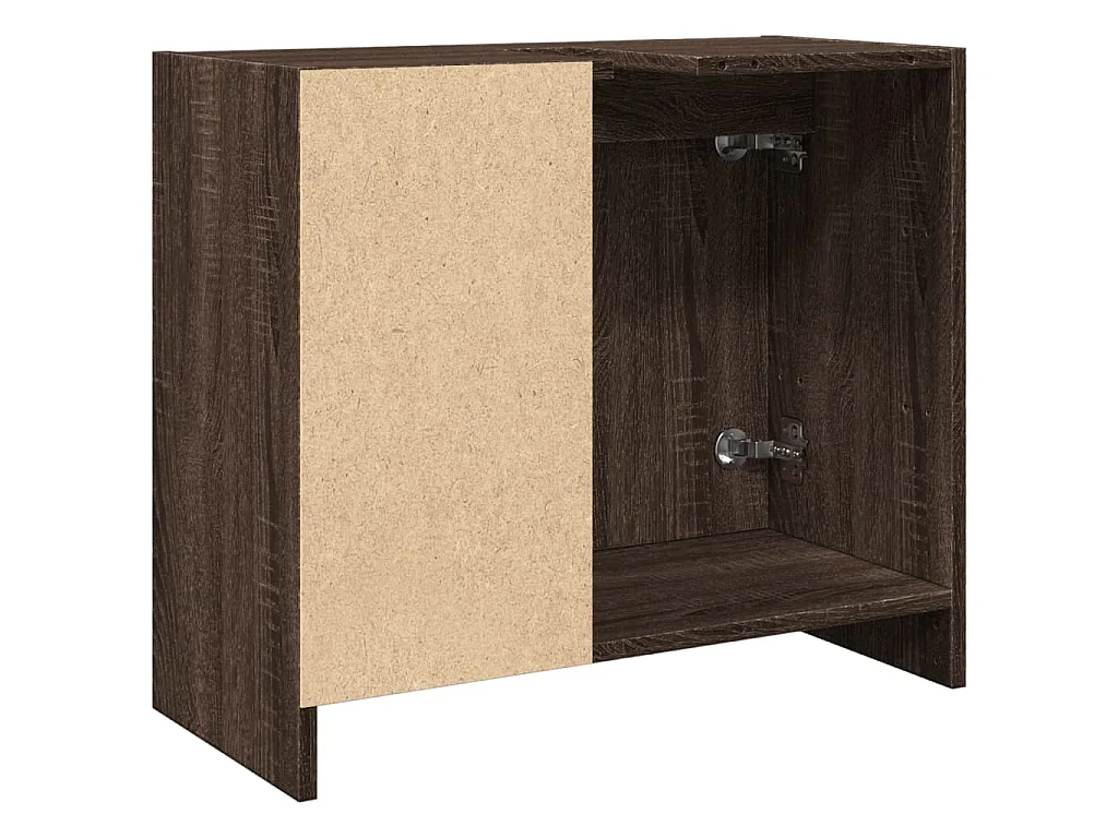Armoire d'évier chêne marron 63x29x55 cm bois d'ingénierie
