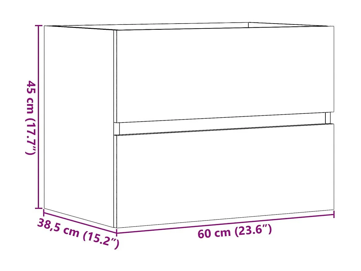 Armoire de salle de bain gris béton bois d'ingénierie