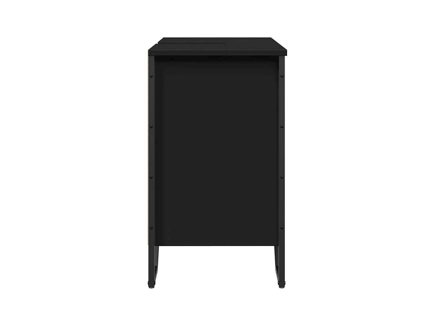 Armoire lavabo de salle de bain noir 60x35x60 cm