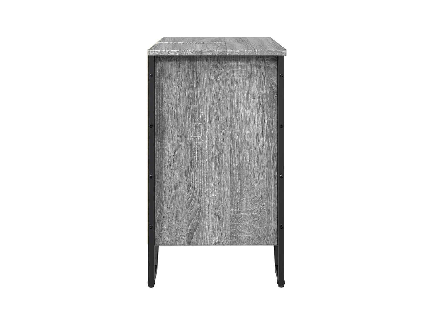 Armario lavabo baño madera ingeniería gris Sonoma 60x35x60 cm