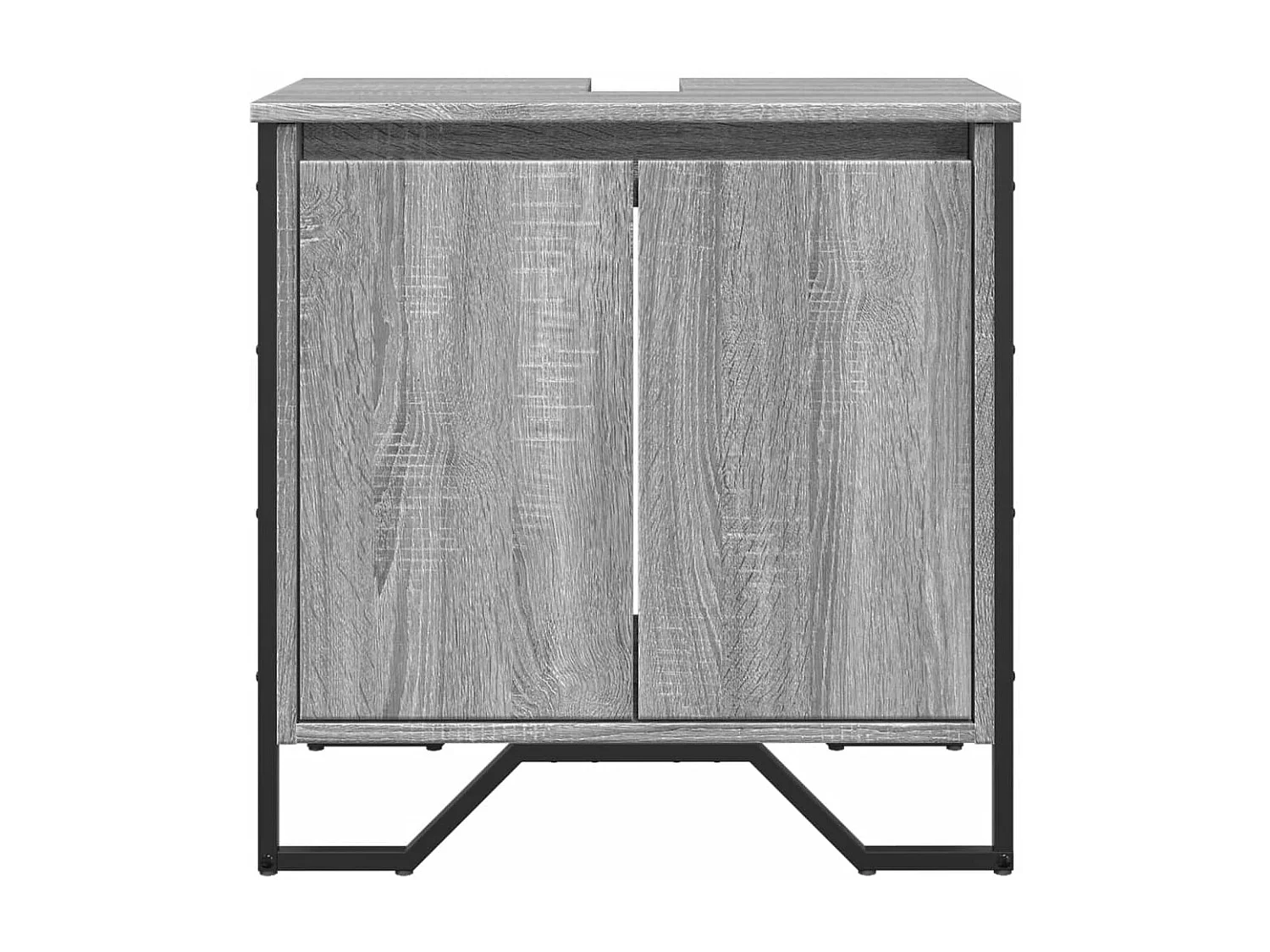 Armoire lavabo de salle de bain sonoma gris 60x35x60 cm
