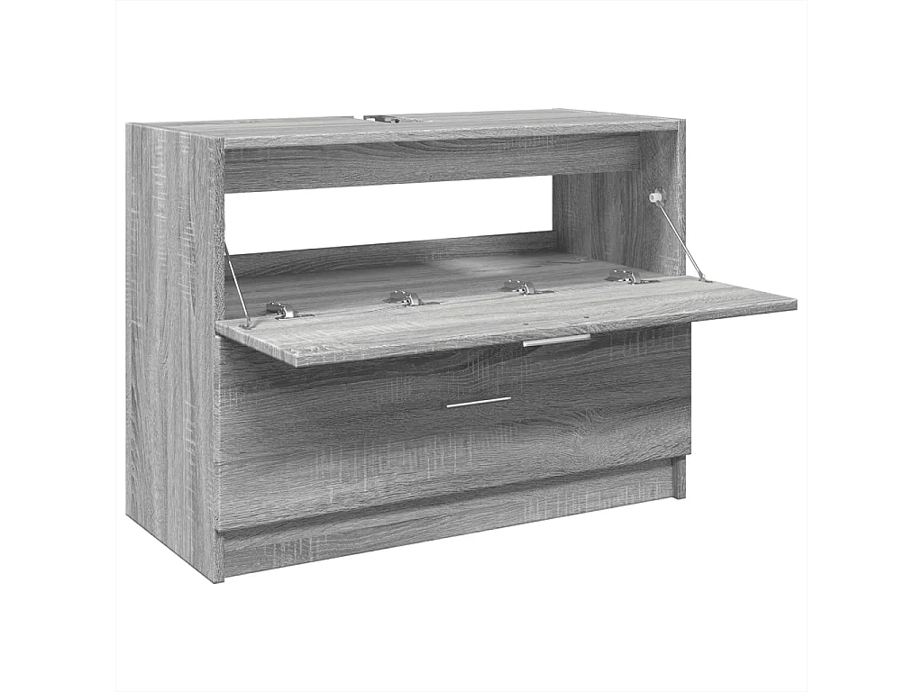 Armoire d'évier sonoma gris 78x37x59 cm bois d'ingénierie