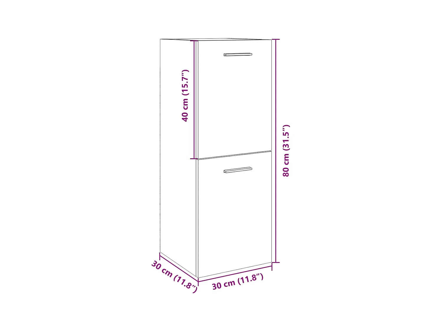 Armoire de salle de bain Chêne sonoma 30x30x80 cm Aggloméré