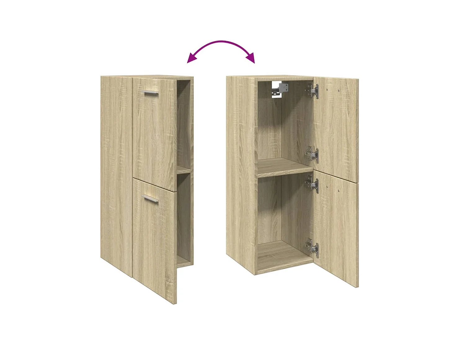 Armoire de salle de bain Chêne sonoma 30x30x80 cm Aggloméré